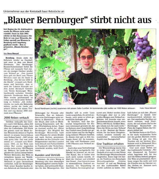 Pressebeitrag Volkstimme vom 20.09.2007